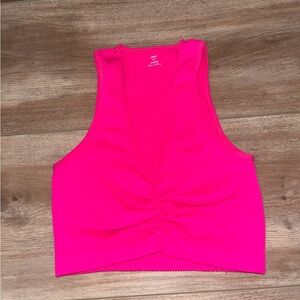 Aerie Deep V Hot Pink Crop Tank A
